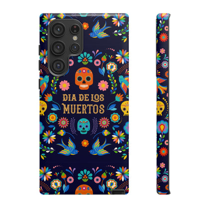 Colorful Dia de los Muertos Phone Case, Skull Design, Floral Phone Cover, Sugar Skull Accessories, Day of the Dead Gift