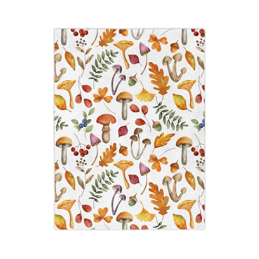 Cozy Autumn Velveteen Blanket | Soft Microfiber Throw, Fall Decor, Nature Lovers Gift, Seasonal Home Textile, Snuggle Up in Style - MaisonThreadory