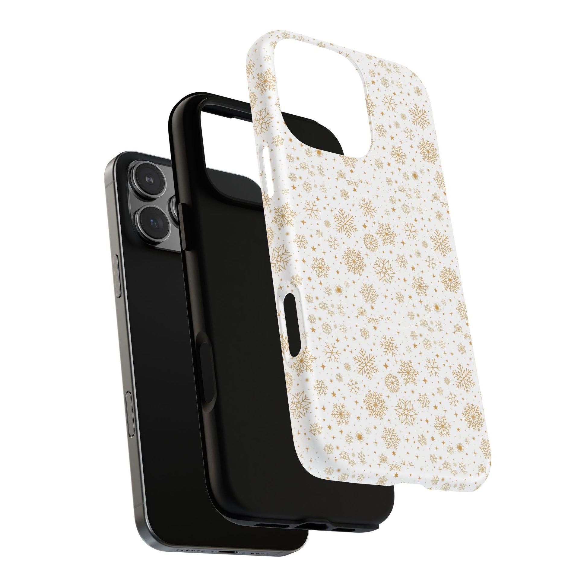Festive Snowflake Phone Cases for Winter, Holiday Gift, Sleek Design, Winter Accessories, Durable Protection - MaisonThreadory