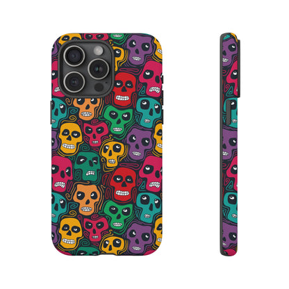 Phone Case, Day of the Dead Tough Case Phone, Mexican Skull Phone Cover, Floral Skeleton Phone Protector, Sugar Skull iPhone Case, Tough