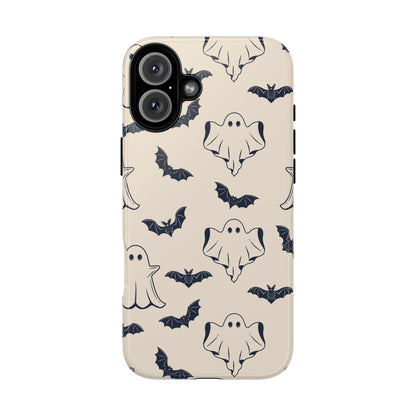 Halloween Phone Case, Ghosts and Bats, Cute Phone Cover, Spooky Accessories, Fall Decor, Gifts for Her, Halloween Party - MaisonThreadory
