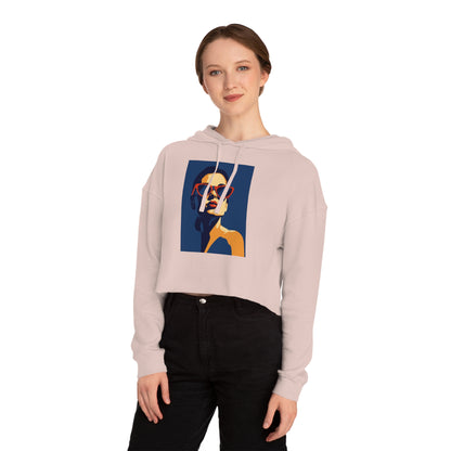 Chic Women's Cropped Hooded Sweatshirt, Trendy Fashion, Perfect for Casual Outings, Summer Nights, Gift for Her, Stylish Layering