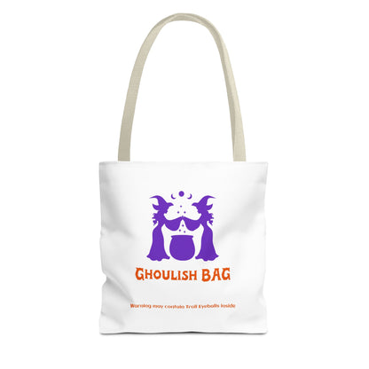 Ghoulish Tote Bag - Spooky Halloween Carryall, Trick-or-Treat Bag, Witchy Gift, Ghoul Tote for Fall, Party Essential - MaisonThreadory