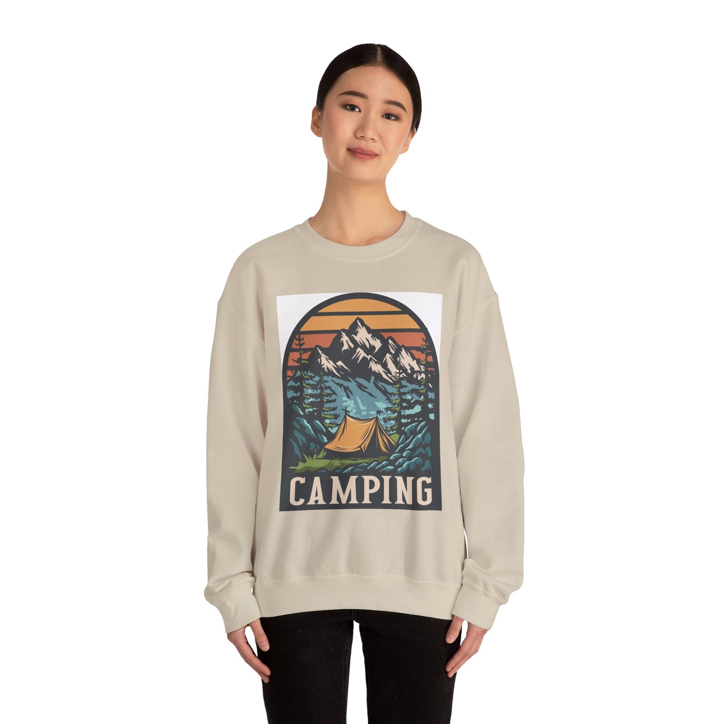 Camping Adventures Unisex Sweatshirt - Cozy Outdoor Gear, Nature Lover Gift, Hiking Apparel, Travel Essential, Campfire Style - MaisonThreadory