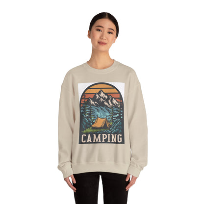Camping Adventures Unisex Sweatshirt - Cozy Outdoor Gear, Nature Lover Gift, Hiking Apparel, Travel Essential, Campfire Style - MaisonThreadory
