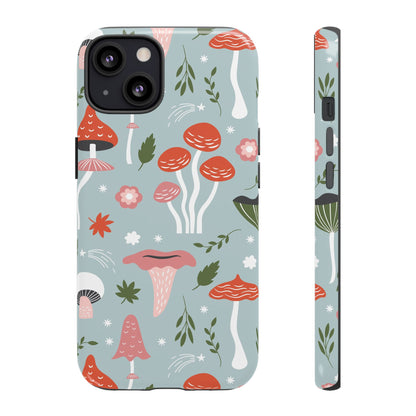 Whimsical Mushroom Phone Case, Cute Floral Smartphone Cover, Unique Gift for Nature Lovers, Trendy Tech Accessory, Eco-friendly Case