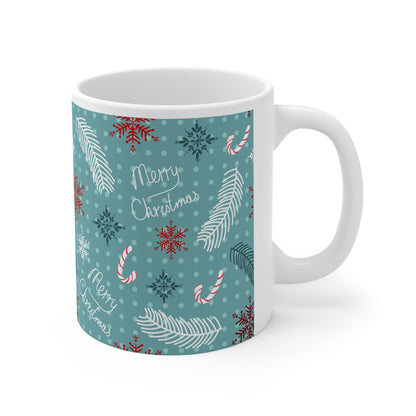 Festive Holiday Mug with Christmas Design, Seasonal Coffee Cup, Winter Gift, Merry Christmas Mug, Cozy Drinkware, Holiday Decor - MaisonThreadory