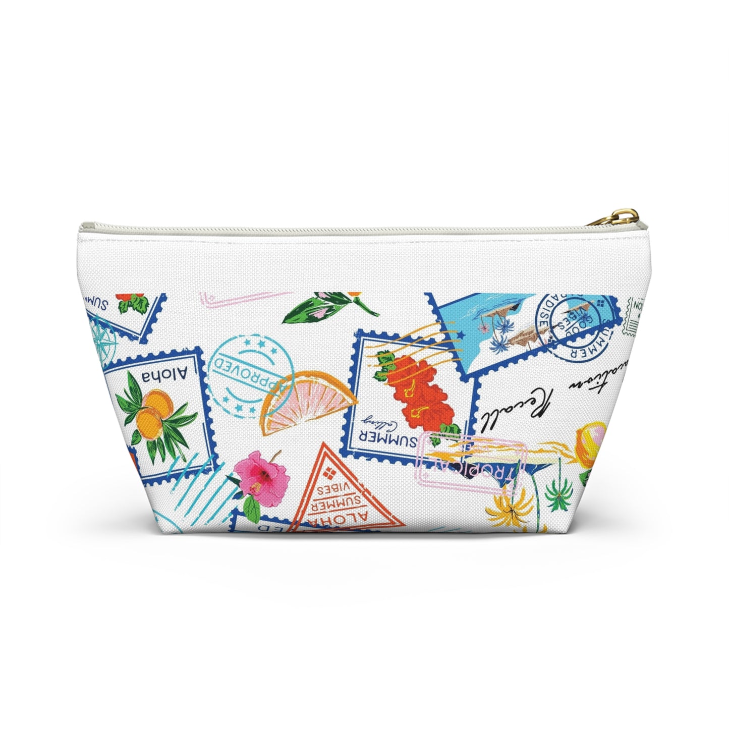 Tropical Accessory Pouch | Travel Cosmetic Bag | Beachy Zip Pouch | Fun Gift for Women | Floral Storage Clutch - MaisonThreadory