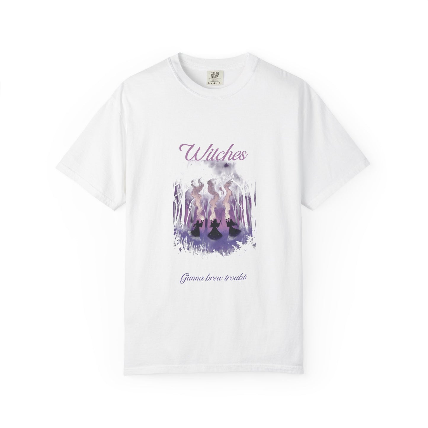 Witches Garment-Dyed T-Shirt | Mystical Apparel for Halloween, Witchy Vibes, Unique Gift, Casual Wear - MaisonThreadory