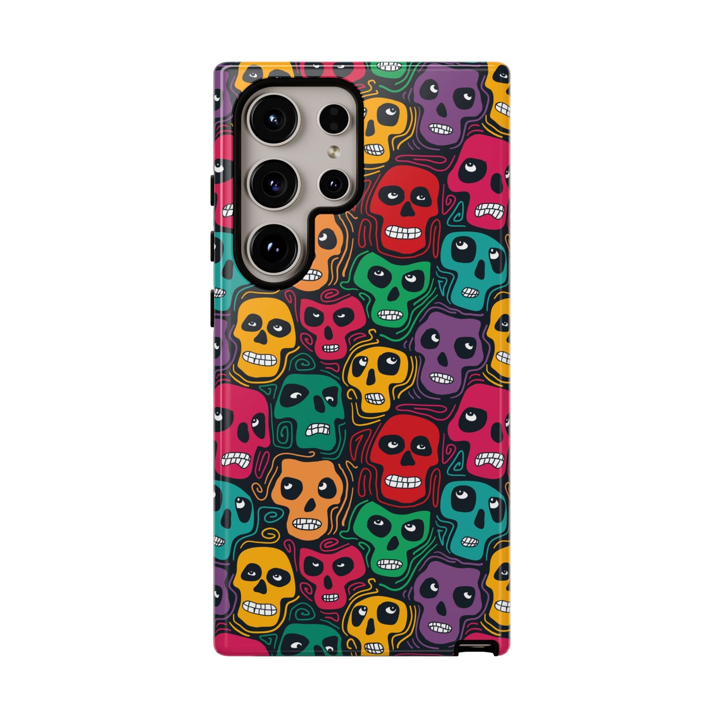 Phone Case, Day of the Dead Tough Case Phone, Mexican Skull Phone Cover, Floral Skeleton Phone Protector, Sugar Skull iPhone Case, Tough