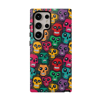 Phone Case, Day of the Dead Tough Case Phone, Mexican Skull Phone Cover, Floral Skeleton Phone Protector, Sugar Skull iPhone Case, Tough