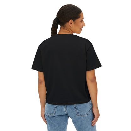 Cute Love Story Ghost Women's Boxy Tee, Fun Casual Top, Halloween Apparel, Gift for Ghost Lovers, Spooky Season Shirt, Relaxed Fit Tee - MaisonThreadory