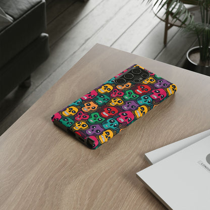 Phone Case, Day of the Dead Tough Case Phone, Mexican Skull Phone Cover, Floral Skeleton Phone Protector, Sugar Skull iPhone Case, Tough