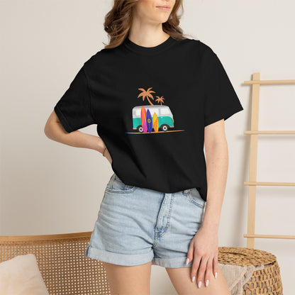 Surf Van T-Shirt — Retro Beach Camper Graphic Tee