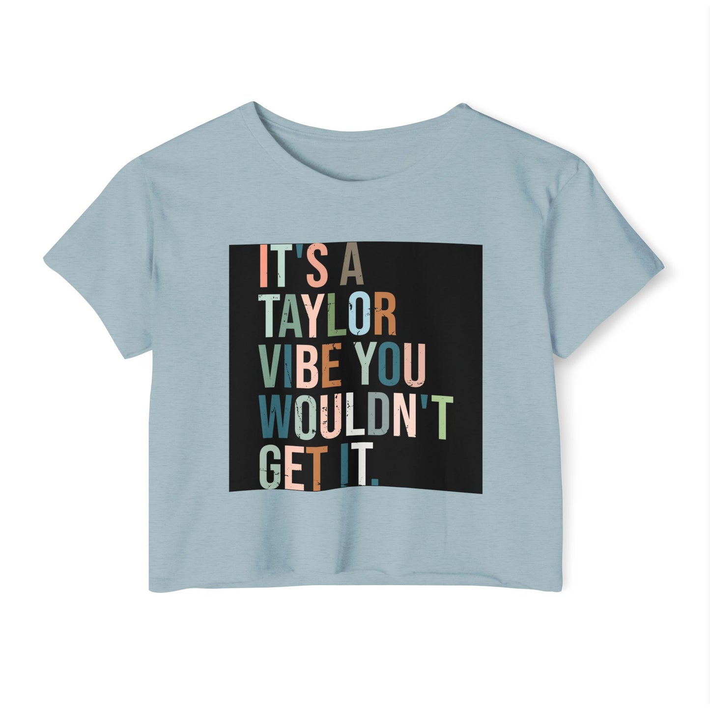 Women's Festival Crop Top - It's a Taylor Vibe, Boho Chic Top, Concert Ready Shirt, Summer Festival Wear, Music Lover Gift - MaisonThreadory