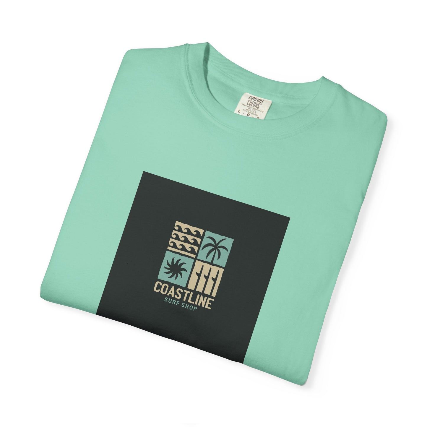 Coastline T-Shirt, Unisex Garment-Dyed Tee, Casual Summer Wear, Coastal Vibes, Beach Day Apparel, Vacation Essential - MaisonThreadory