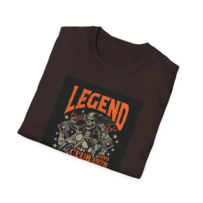 Legend Club Unisex Softstyle T-Shirt - Vintage Retro Graphic Tee, Men Women Hipster Fashion Top, Urban Streetwear, Music Festival Shirt,