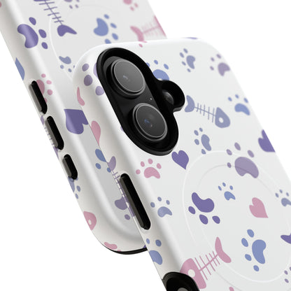 Phone Case — Pastel Paw Print Magnetic Tough Case