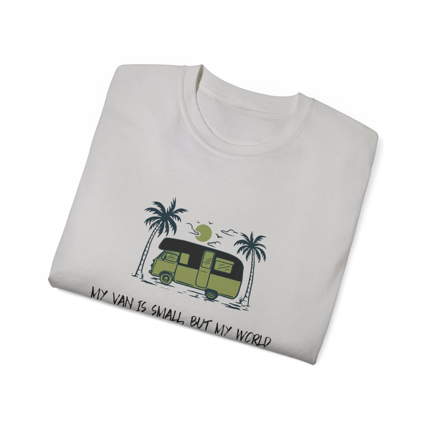 Vast World Van Tee, Travel T-Shirt, Adventure Tee, Camping Gift, Road Trip Shirt, Nature Lover Apparel - MaisonThreadory