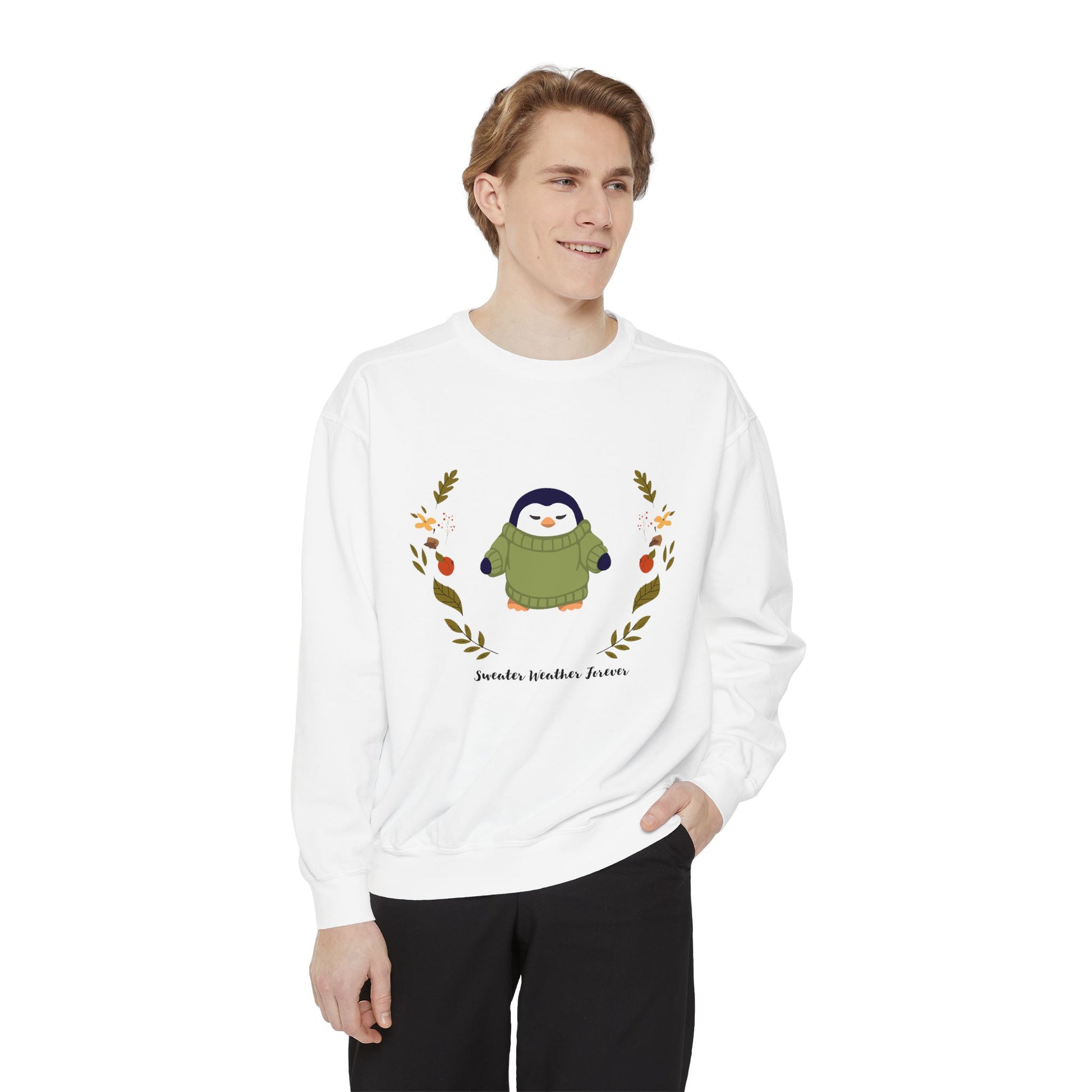 Whimsical Penguin Sweatshirt, Cozy Unisex Pullover for Every Occasion, Gift for Winter Lovers, Cute Fall Apparel, Festive Holiday Clothing - MaisonThreadory