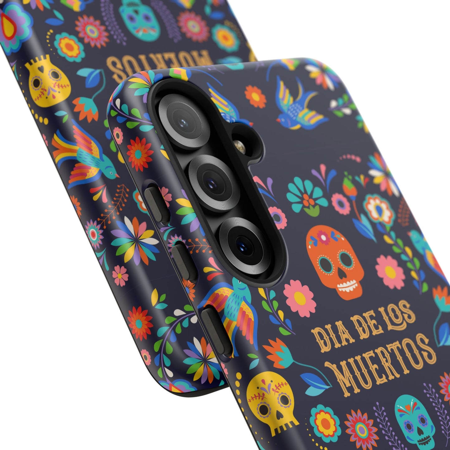 Colorful Dia de los Muertos Phone Case, Skull Design, Floral Phone Cover, Sugar Skull Accessories, Day of the Dead Gift