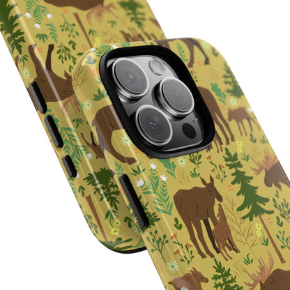 Moose Phone Case - Nature Lover's Accessory, Gifts for Outdoorsy Friends, Wildlife Decor, Eco-Friendly Cover, Forest Adventure Gear - MaisonThreadory
