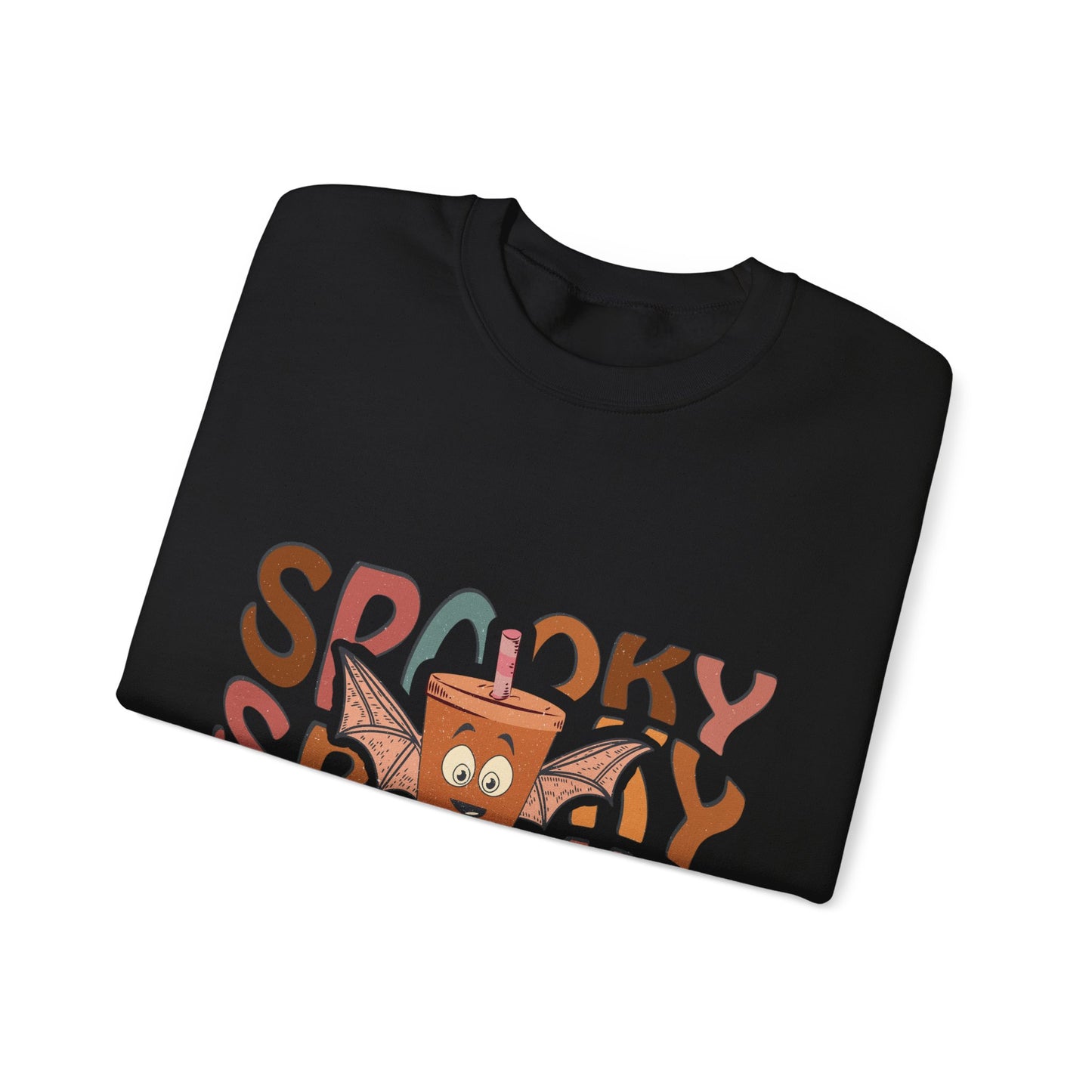 Spooky Vibes Crewneck Sweatshirt - Unisex Halloween Sweater for Cozy Nights, Fall Fashion, Gift for Spooky Season, Festive Apparel