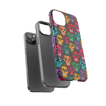 Phone Case, Day of the Dead Tough Case Phone, Mexican Skull Phone Cover, Floral Skeleton Phone Protector, Sugar Skull iPhone Case, Tough