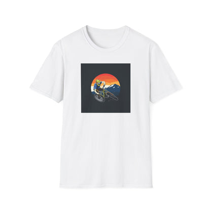 Mountain Biker T-Shirt - Adventure Cycling Tee, Outdoor Sports Shirt, Mountain Bike Lover Gift, Nature Enthusiast Top, Unisex Cotton Tee