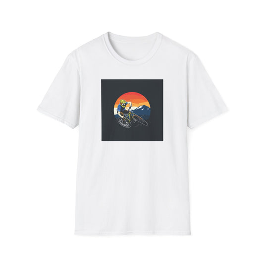 Mountain Biker T-Shirt - Adventure Cycling Tee, Outdoor Sports Shirt, Mountain Bike Lover Gift, Nature Enthusiast Top, Unisex Cotton Tee