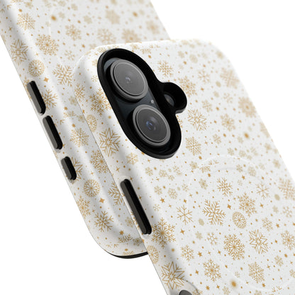 Festive Snowflake Phone Cases for Winter, Holiday Gift, Sleek Design, Winter Accessories, Durable Protection - MaisonThreadory
