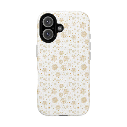 Festive Snowflake Phone Cases for Winter, Holiday Gift, Sleek Design, Winter Accessories, Durable Protection - MaisonThreadory
