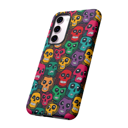 Phone Case, Day of the Dead Tough Case Phone, Mexican Skull Phone Cover, Floral Skeleton Phone Protector, Sugar Skull iPhone Case, Tough
