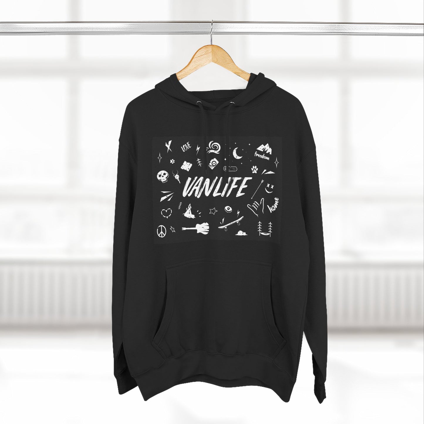 Vanlife Adventure Hoodie - Cozy Fleece Sweatshirt for Travel Lovers, Outdoor Enthusiasts, Camping, Road Trips, Gift for Explorer - MaisonThreadory