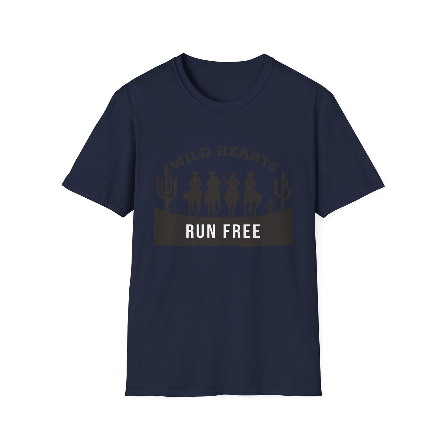 Wild Hearts Run Free T‑Shirt — Western Cowboy Rodeo Graphic Tee