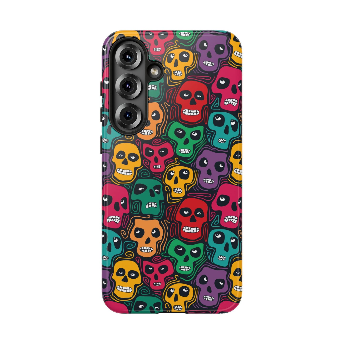 Phone Case, Day of the Dead Tough Case Phone, Mexican Skull Phone Cover, Floral Skeleton Phone Protector, Sugar Skull iPhone Case, Tough