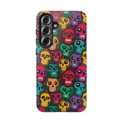 Phone Case, Day of the Dead Tough Case Phone, Mexican Skull Phone Cover, Floral Skeleton Phone Protector, Sugar Skull iPhone Case, Tough