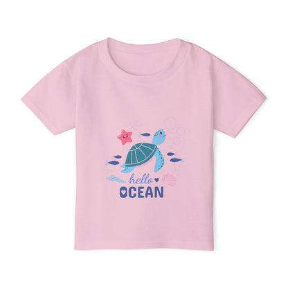 Toddler T-Shirt — “Hello Ocean” Sea Turtle Graphic