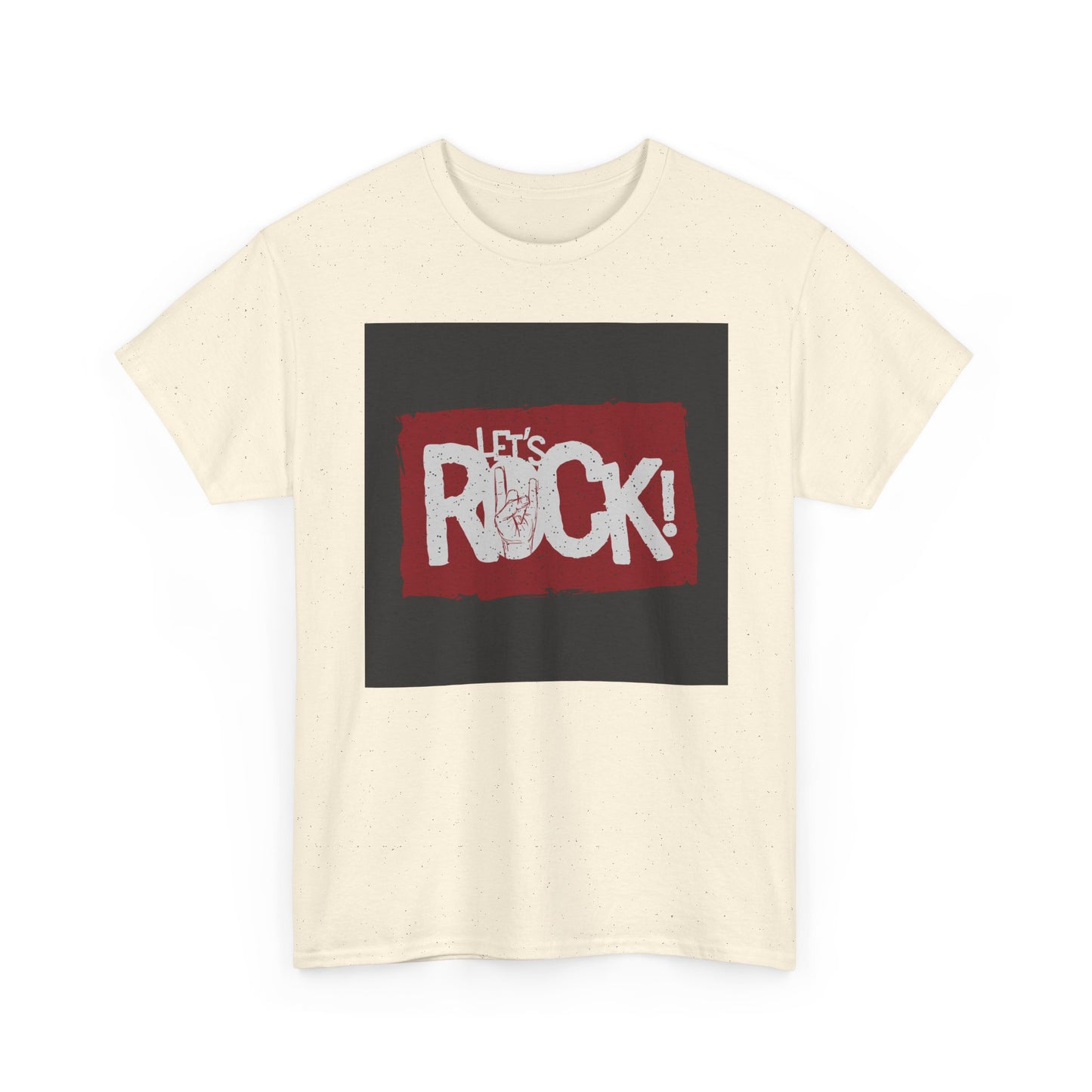 Let's Rock! Unisex Heavy Cotton Tee | Casual Music Apparel, Gift for Music Lovers, Concert Outfit, Rock Band Merchandise, Everyday Wear