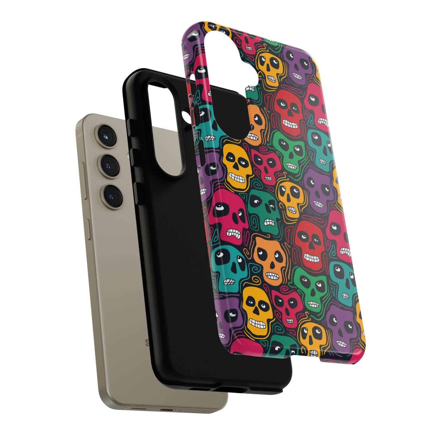 Phone Case, Day of the Dead Tough Case Phone, Mexican Skull Phone Cover, Floral Skeleton Phone Protector, Sugar Skull iPhone Case, Tough