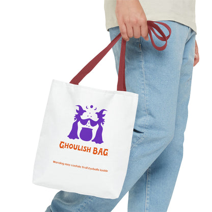 Ghoulish Tote Bag - Spooky Halloween Carryall, Trick-or-Treat Bag, Witchy Gift, Ghoul Tote for Fall, Party Essential - MaisonThreadory