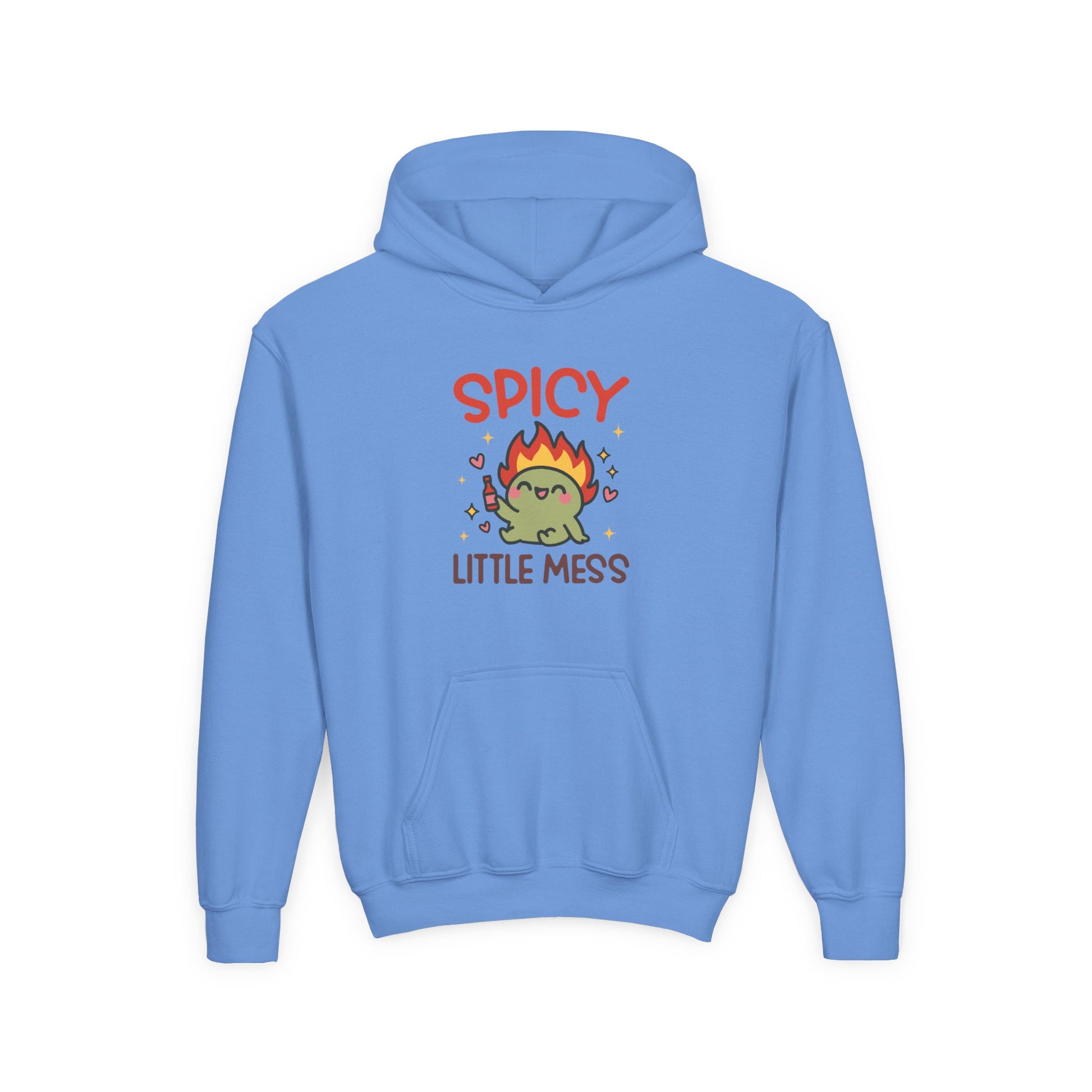 Spicy Little Mess Youth Hoodie | Fun Cartoon Design, Perfect Gift for Kids, Trendy Sweatshirt, Birthday Present, Cozy Fashion - MaisonThreadory