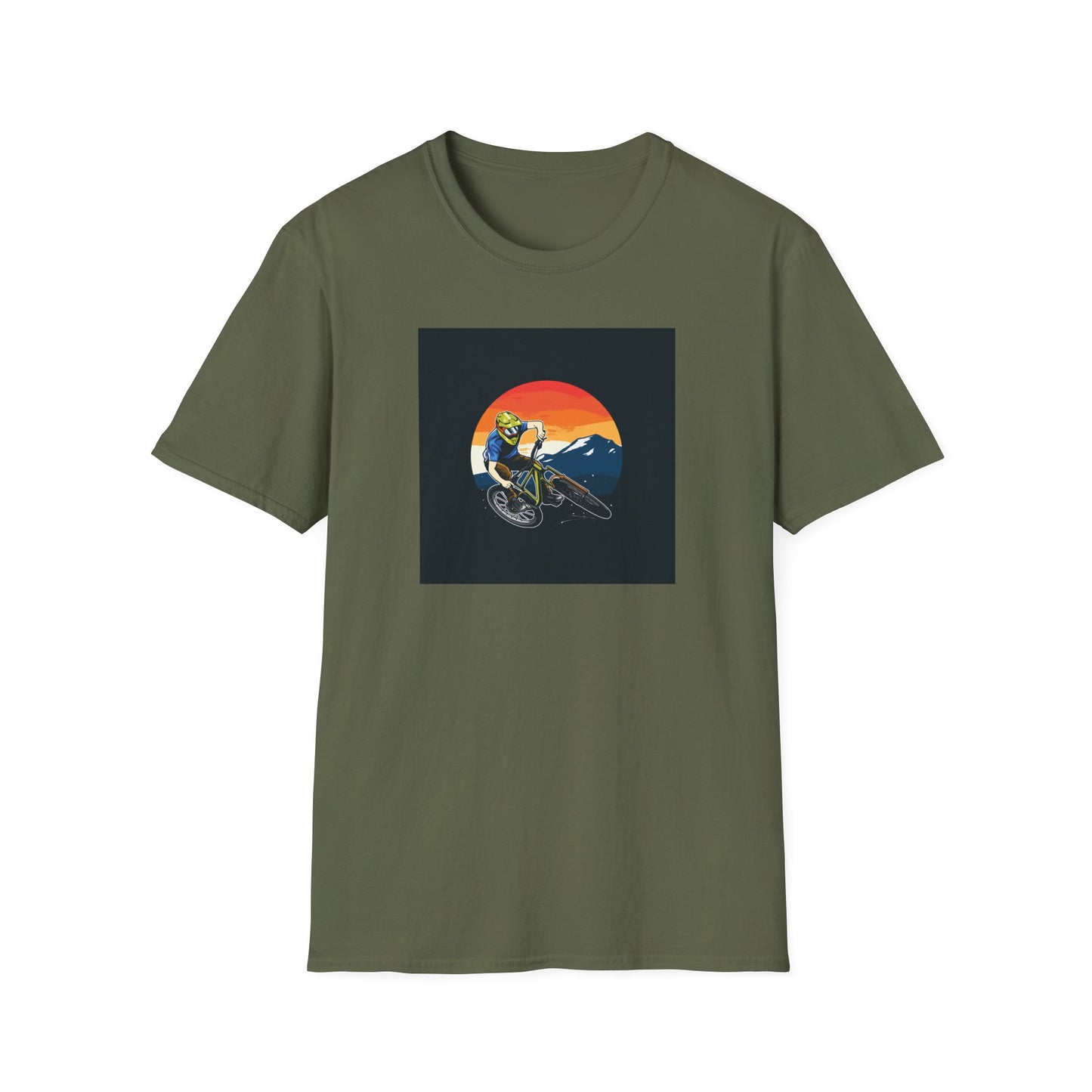 Mountain Biker T-Shirt - Adventure Cycling Tee, Outdoor Sports Shirt, Mountain Bike Lover Gift, Nature Enthusiast Top, Unisex Cotton Tee