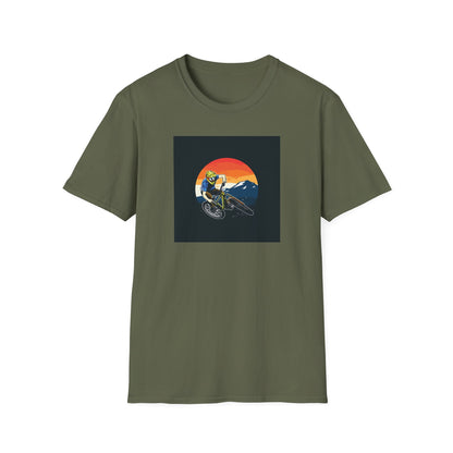 Mountain Biker T-Shirt - Adventure Cycling Tee, Outdoor Sports Shirt, Mountain Bike Lover Gift, Nature Enthusiast Top, Unisex Cotton Tee