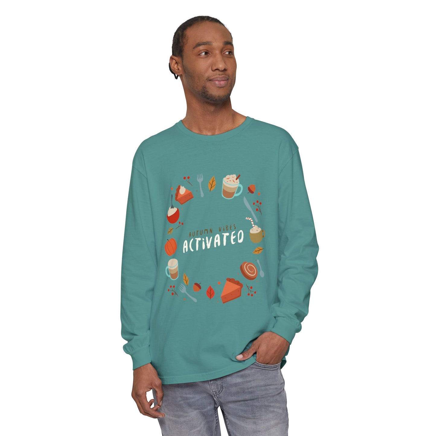 Autumn Vibes Long Sleeve T-Shirt, Cozy Fall Shirt, Unisex Fall Apparel, Thanksgiving Gift, Seasonal Fashion - MaisonThreadory