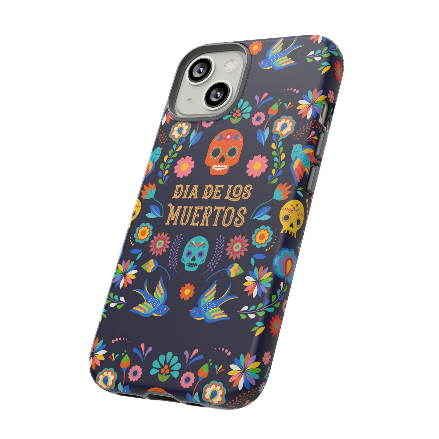 Colorful Dia de los Muertos Phone Case, Skull Design, Floral Phone Cover, Sugar Skull Accessories, Day of the Dead Gift