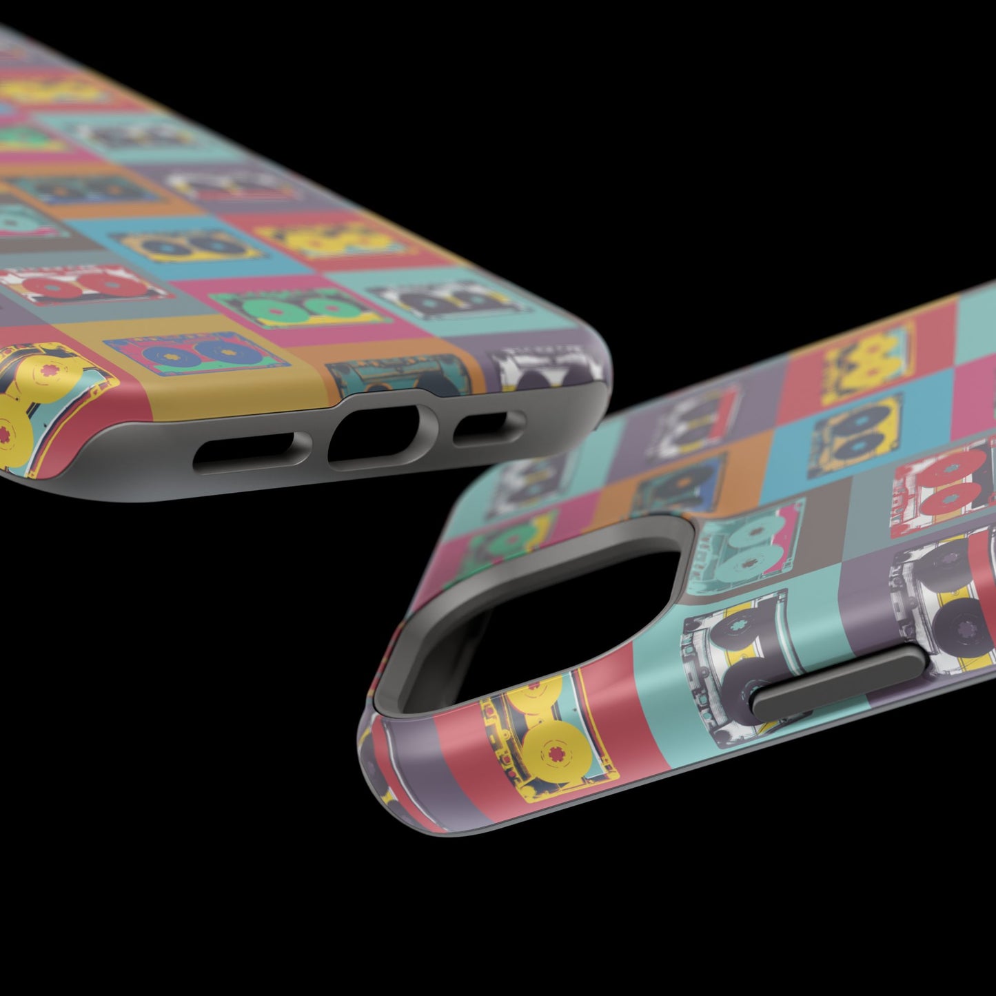 Retro Cassette Tape Phone Case, Vintage Style Tough Case, Music Lover Gift, Funky Tech Accessory, Fun Phone Cover