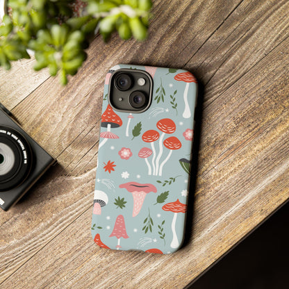 Whimsical Mushroom Phone Case, Cute Floral Smartphone Cover, Unique Gift for Nature Lovers, Trendy Tech Accessory, Eco-friendly Case