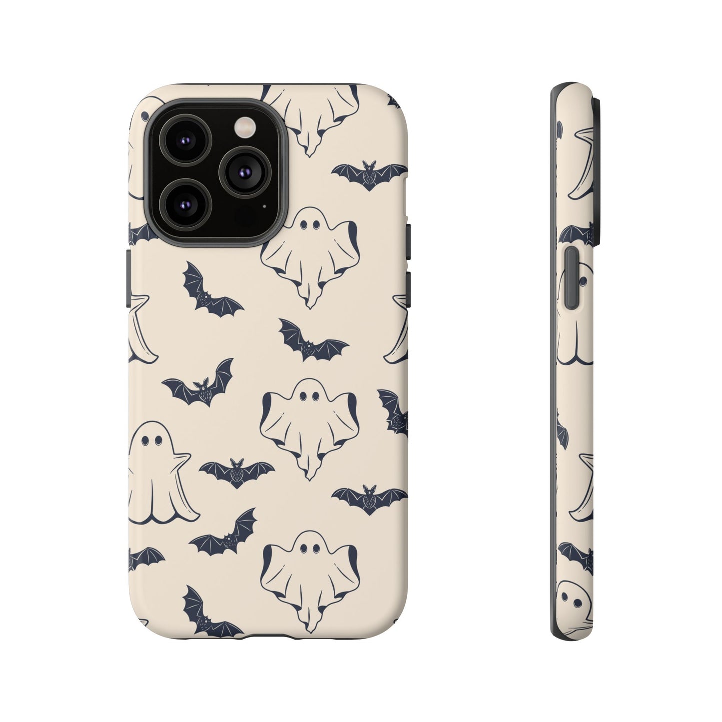 Halloween Phone Case, Ghosts and Bats, Cute Phone Cover, Spooky Accessories, Fall Decor, Gifts for Her, Halloween Party - MaisonThreadory