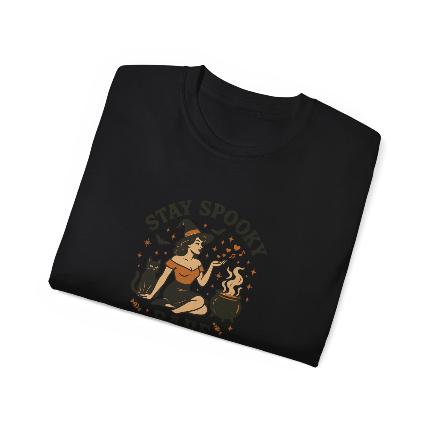 Spooky Halloween Unisex Tee, Stay Spooky Babe Shirt, Plus Size Halloween T-Shirt, Cute Witch Tee, Fall Festive Apparel